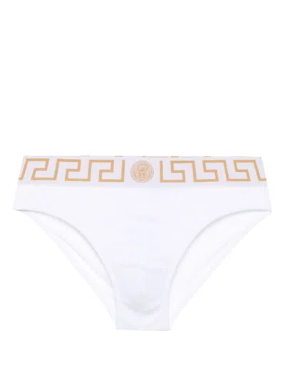 VERSACE BEACH BRIEFS WITH GREEK LOGO
