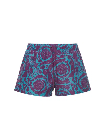 Versace Beach Shorts In Blue