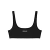 Versace Embroidered-logo Top In Black