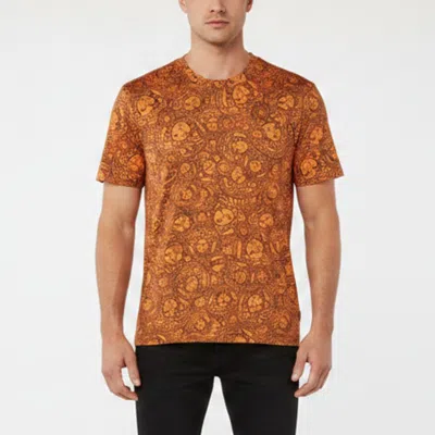 Pre-owned Versace Beachwear Orange Medusa Head Print Jersey T-shirt Xl