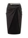 Versace Medusa-plaque Jersey Beach Skirt In Black