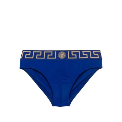 Versace Beachwears In Blue/gold
