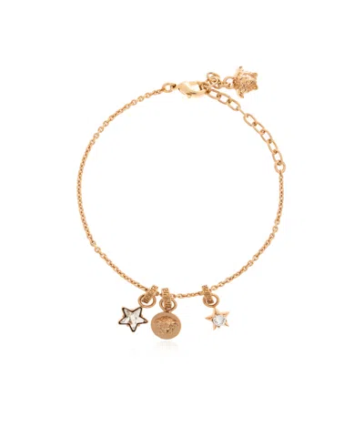 Versace Beaded Bracelet In Gold