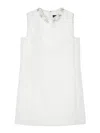 Versace Embellished Satin Mini Dress In White