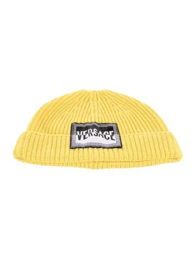 Pre-owned Versace Beanie In Yellow