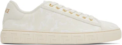 VERSACE BEIGE BAROCCO GRECA SNEAKERS