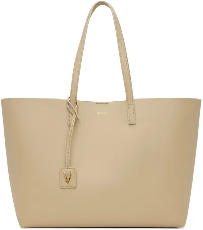 Versace Virtus Shopping Bag In Neutrals