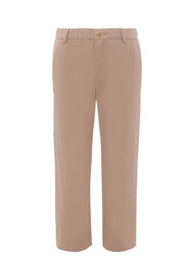 Versace Kids' Beige Cargo Pants For Boy In Pink