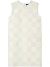 VERSACE BEIGE CONTRASTO DUCHESSE MINI DRESS