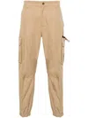 VERSACE BEIGE COTTON CARGO TROUSERS FOR MEN