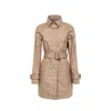 Versace Beige Cotton Coat In Brown
