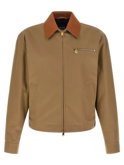 Versace Beige Cotton Men's Jacket