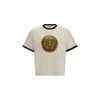 Versace Beige Graphic T-shirts In White