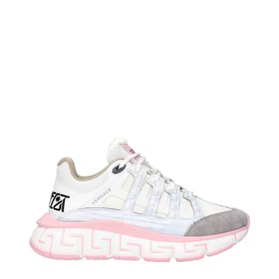 Versace Beige Fabric Athletic Sneakers