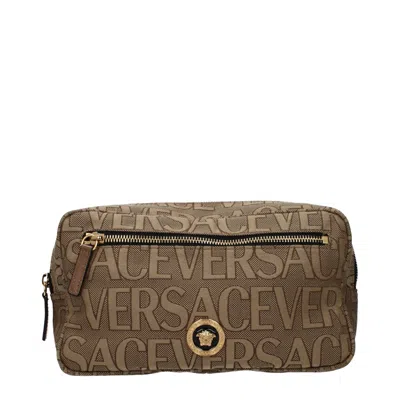 Versace Beige Fabric Backpack