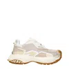 Versace Beige Fabric Chunky Sneakers In Neutral