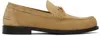 Versace Beige Giuliano Suede Loafers In 1kh4z-biscuit-hot Go