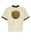 Versace Beige Graphic T-shirts In Beige
