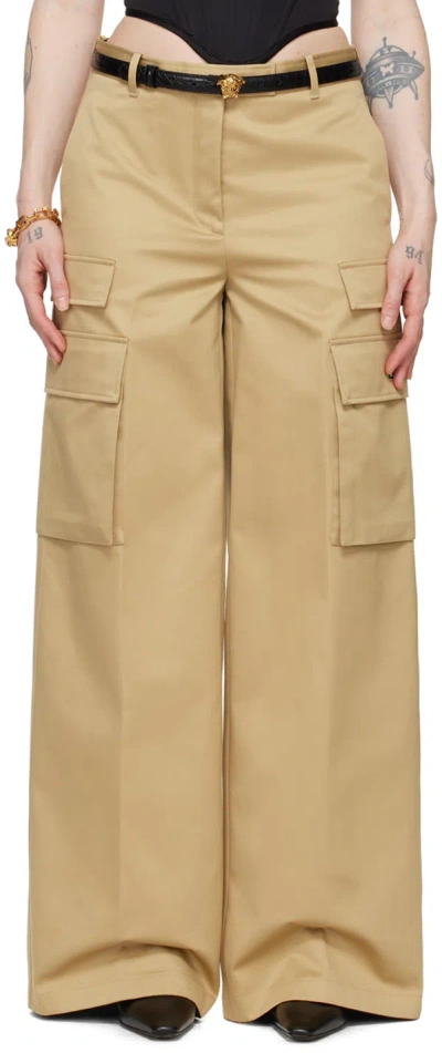 Versace Beige Informal Trousers In 1kd40-sand