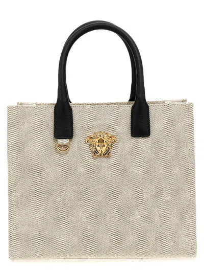 Versace Beige La Medusa Small Tote