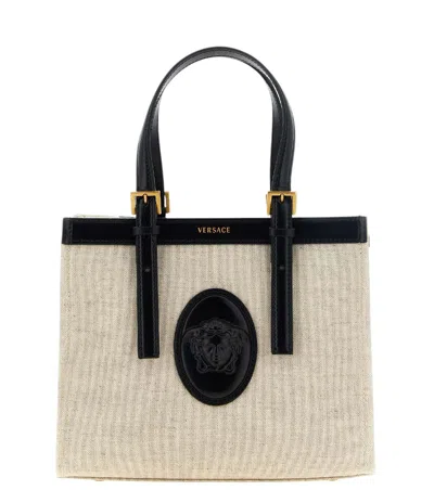 Versace Shoulder Bag Woman Color Beige In Neutral