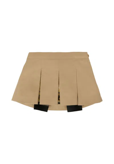 VERSACE BEIGE SKIRT FOR BABY GIRL WITH BAROCCO PRINT