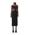 Versace Belize Cut-out Midi Dress In Black