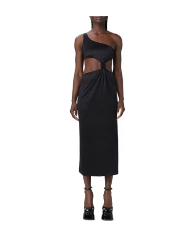 VERSACE VERSACE ONE-SHOULDER CUT OUT MIDI DRESS