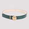 Versace Medusa-motif Leather Belt In Green
