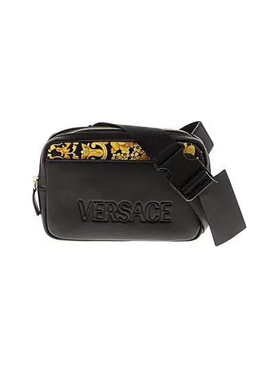 Pre-owned Versace Belt Bag In Black
