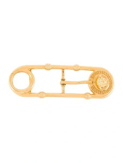 Pre-owned Versace Belt Bucket In Gold