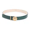 Versace Medusa-motif Leather Belt In Green