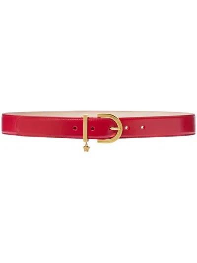 Versace Belt H.30 Calf Leather In Red