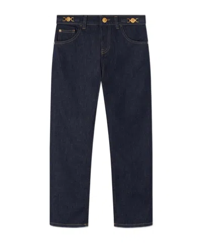 Versace Belt-loop Jeans In Black