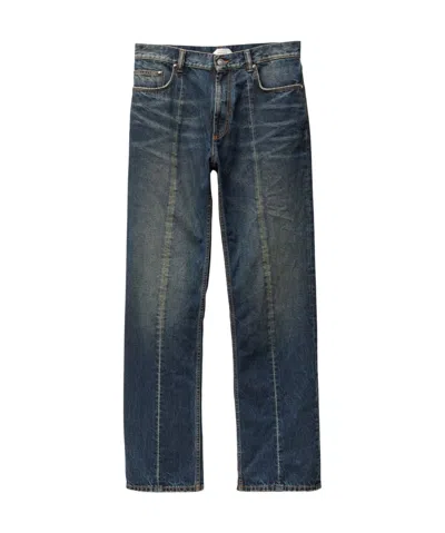 Versace Belt Loop Jeans In Blue