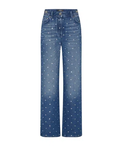 Versace Belt-loop Jeans In Blue