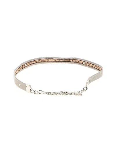 Pre-owned Versace Belt In Silver