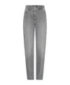 Versace Belt-strap Jeans In Gray