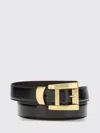 Versace Adjustable Calf Leather Belt Refined Design In Black