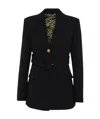 Versace Wool Blazer In Black
