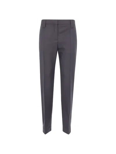Versace Formal Pant Responsible Light Weight Wool Mohair Tailoring In Black