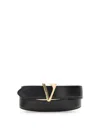 Versace Calfskin V Belt In Black