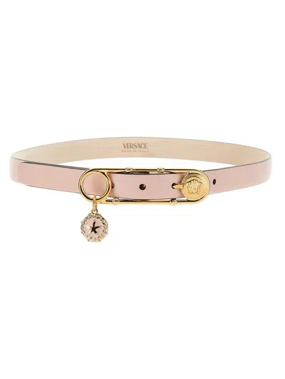 Versace Safety Pin Belt In Pink