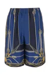 Versace Pattern-printed Elasticated Waistband Bermuda Shorts