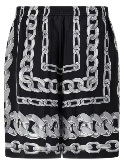 VERSACE VERSACE MEDUSA CHAIN SILK SHORTS