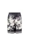 Versace Man Bermuda Shorts Man Black Bermuda Shorts In Black