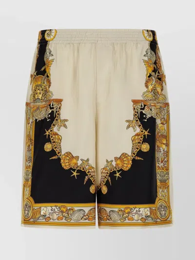 VERSACE BERMUDA SHORTS FEATURING ELASTIC WAISTBAND