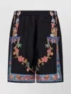 Versace Multicolor Coral Theatre Print Bermuda Shorts In Multi