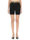 Versace Bermuda Shorts With Greek Border In Black