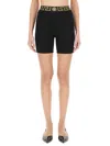 Versace Bermuda Shorts With Greek Border In Black